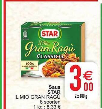 Cora Saus star aanbieding