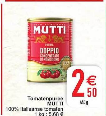 Cora Tomatenpuree mutti aanbieding