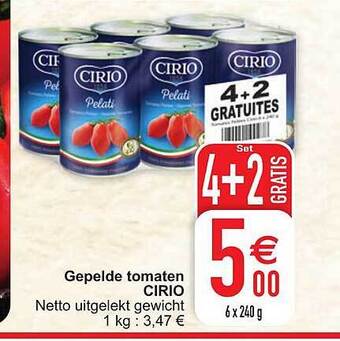 Cora Gepelde tomaten cirio aanbieding
