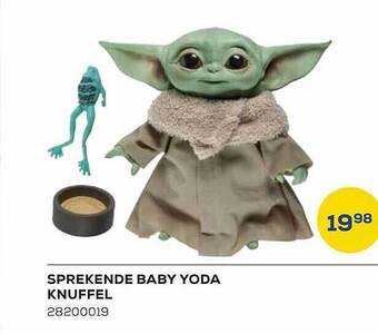 Supra Bazar Sprekende baby yoda knuffel aanbieding