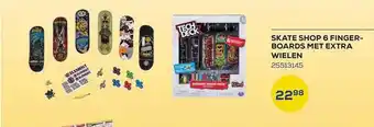Supra Bazar Skate shop 6 fingerboards met extra wielen aanbieding