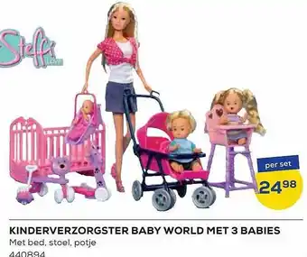 Supra Bazar Kinderverzorgster baby world met 3 babies aanbieding