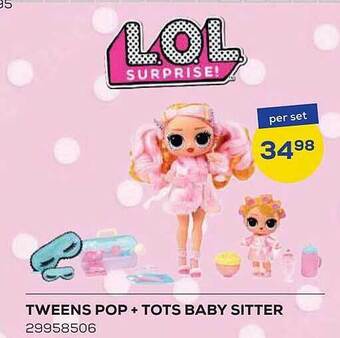 Tweens pop + tots baby sitter