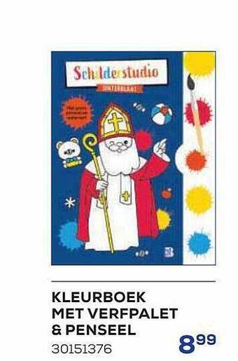 Supra Bazar Kleurboek met verfpalet & penseel aanbieding