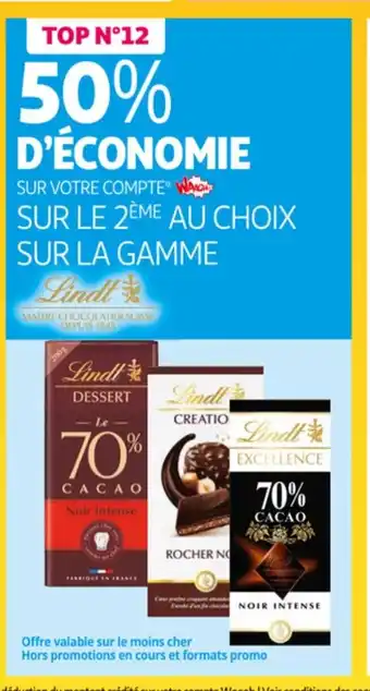 Auchan Lindt maltre chocolatier suisse depuis 1845 aanbieding