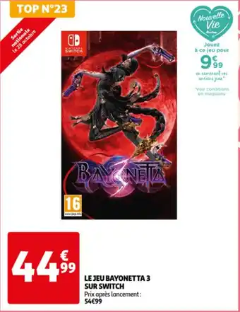 Auchan Le jeu bayonetta 3 sur switch aanbieding