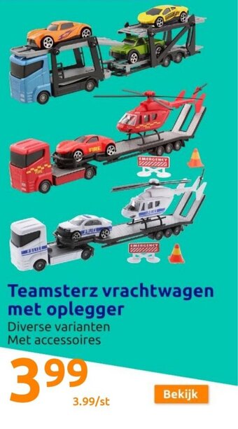Action Teamsterz vrachtwagen met oplegger aanbieding