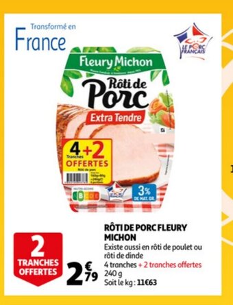 Auchan Roti de porc fleury michon aanbieding