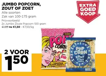 Jumbo Jumbo Popcorn, Zout of Zoet aanbieding
