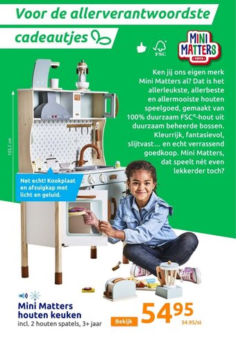Action Mini Matters houten keuken aanbieding