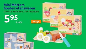 Action Mini Matters houten etenswaren aanbieding