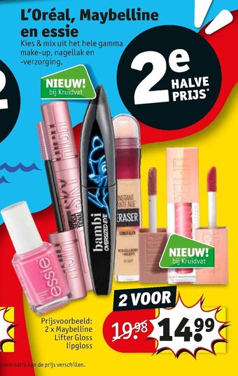 Kruidvat L'Oréal, Maybelline en essie aanbieding