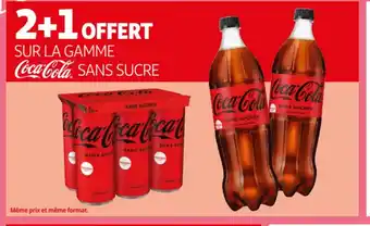 Coca-cola sans sucre 2+1 offert