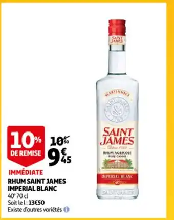 Rhum saint james imperial blanc 40° 70cl