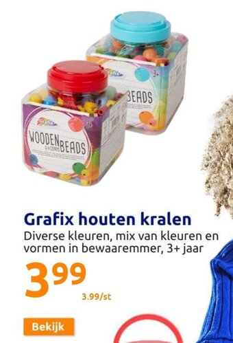 Action Grafix houten kralen aanbieding