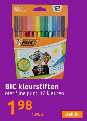 Action BIC kleurstiften aanbieding
