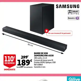 Barre de son Samsung HW-A530
