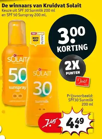 Kruidvat De winnaars van Kruidvat Solait aanbieding