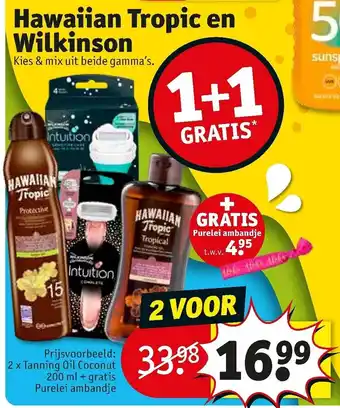 Kruidvat Hawaiian Tropic en Wilkinson aanbieding