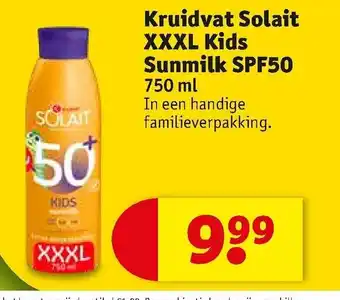 Kruidvat Kruidvat Solait XXXL Kids Sunmilk SPF50 aanbieding