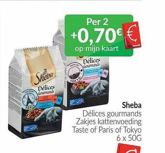 Sheba délices gourmands zakjes kattenvoeding taste of paris of tokyo