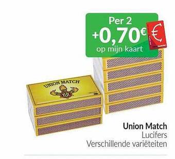 Intermarché Union match lucifers aanbieding