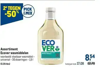 Assortiment ecover wasmiddelen