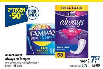 Assortiment always en tampax