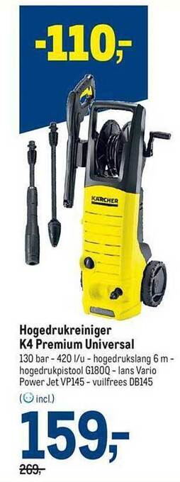 Makro Hogedrukreiniger k4 premium universal aanbieding