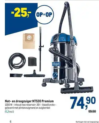 Makro Nat en droogzuiger nts30 premium aanbieding