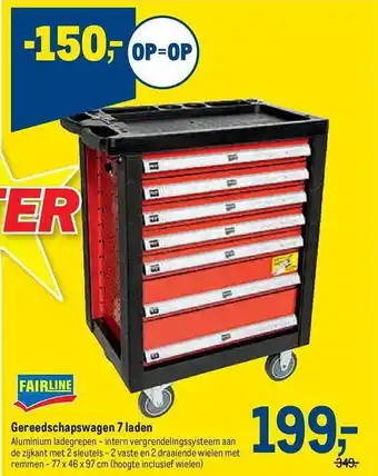 Makro Gereedschapswagen 7 laden aanbieding
