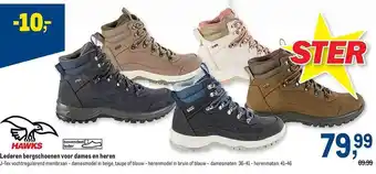 Makro Hawks lederen bergschoenen voor dames en heren aanbieding