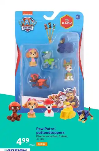 Paw Patrol Potloodtoppers Diverse Varianten, 5 Stuks 3+ Jaar