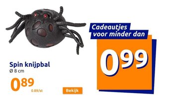 Action Spin Knijpbal 8cm aanbieding