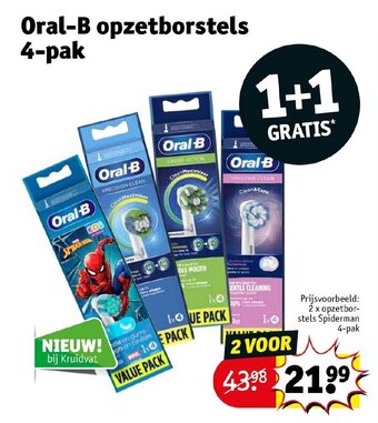 Kruidvat Oral-B Opzetborstels 4-pak aanbieding