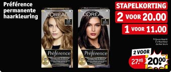 Kruidvat L'Oreal Preference Permanente Haarkleuring aanbieding