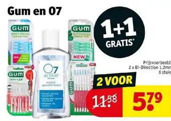 Kruidvat Gum 2x Bi-direction 1.2MM 6 stuks 1+1 gratis aanbieding