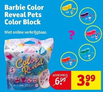 Kruidvat Barbie color reveal pets color block aanbieding