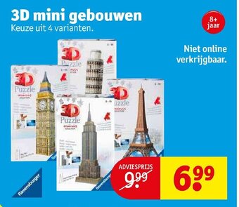 Kruidvat 3D mini gebouwen aanbieding