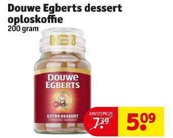 Kruidvat Douwe Egberts dessert oploskoffie 200 gram aanbieding