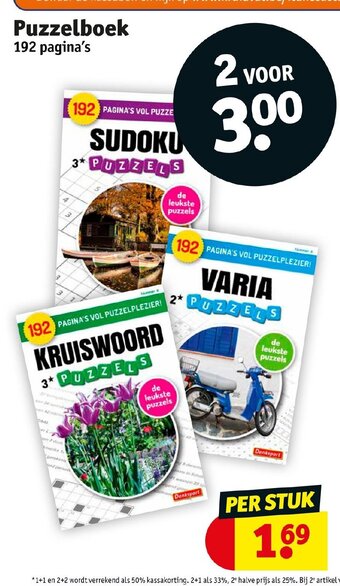 Kruidvat Puzzelboek 192 pagina's aanbieding