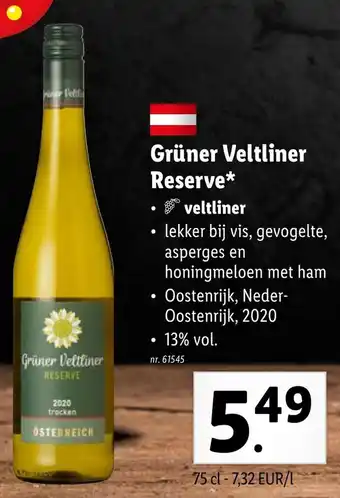 Gruner Veltliner Reserve 75CL nr. 61545