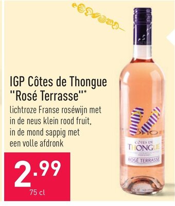 ALDI Igp cotes de thongue rose terrasse 75 cl aanbieding
