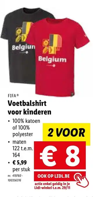 Lidl Fifa voetbalshirt voor kinderen nr. 419760-100356316 aanbieding