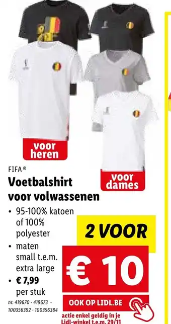 Fifa voetbalshirt voor volwassenen nr. 479670