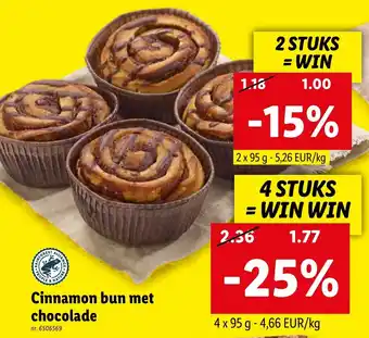 Lidl Cinnamon bun metr chocolade 2x95G nr. 6506569 aanbieding
