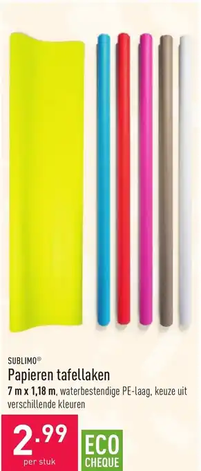 ALDI Papieren tafellaken 7 m x 1,18 m aanbieding