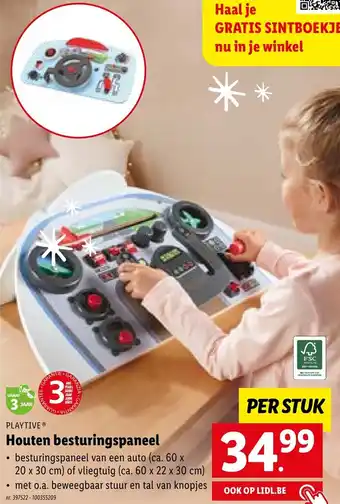 Lidl Playtive Junior houten besturingspaneel 60x20x30CM nr. 397522 aanbieding