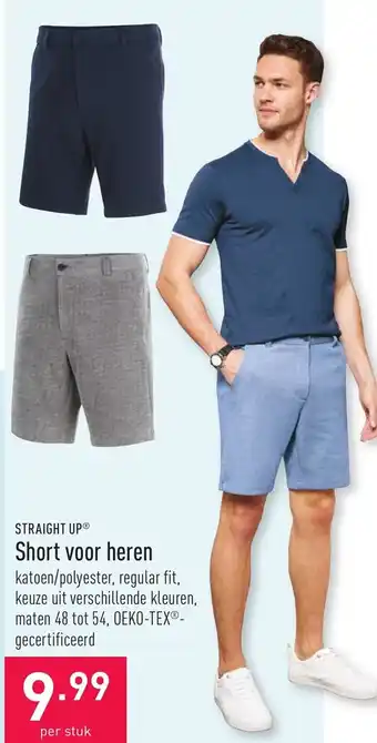 ALDI Straight up short voor heren aanbieding