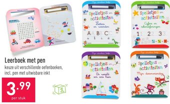 Leerboek met pen